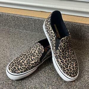 Vans Deluxe Comfort Classic Slip On Skater Shoes Cheetah Print Women's 8 Sneaker